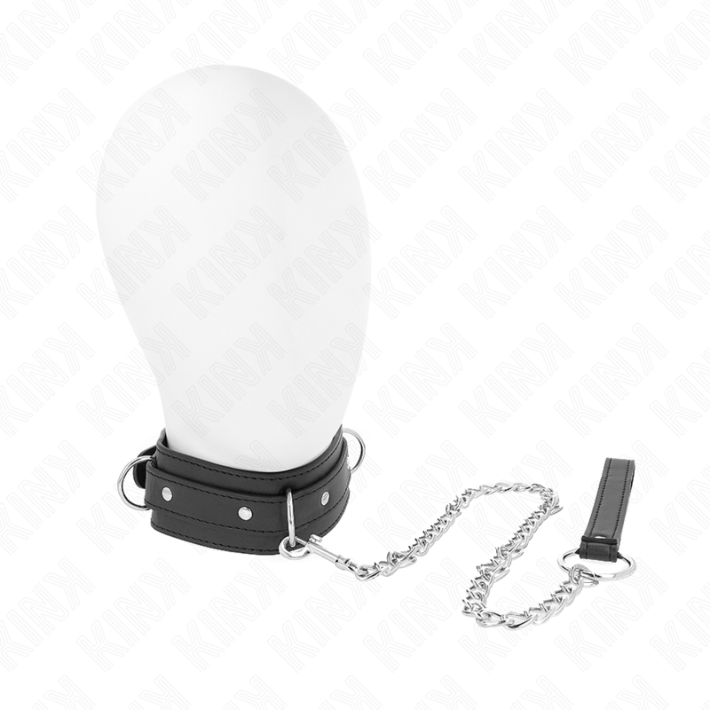 Collier ajustable avec laisse trois anneaux — KINK COLLAR & GAG