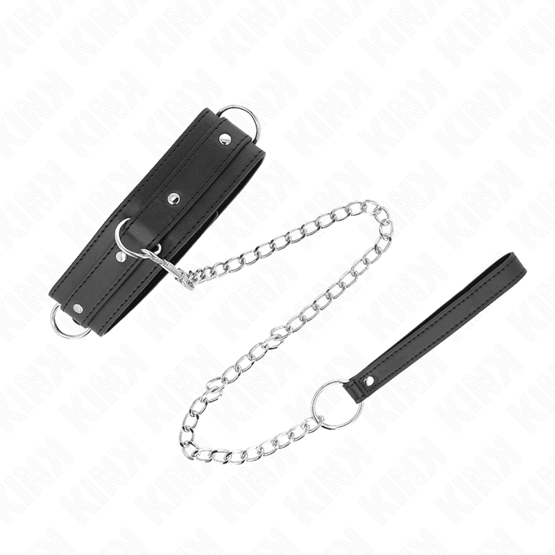 Verstellbares Halsband mit Dreifach-Ringleine — KINK COLLAR & GAG