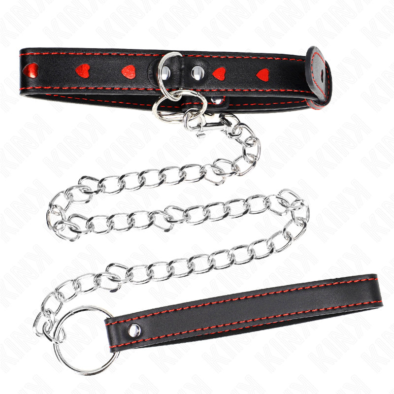 Ensemble collier et bracelet coeur 65 cm — KINK COLLAR & GAG