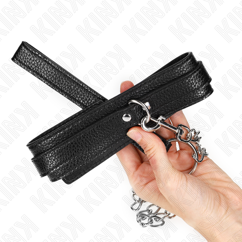 Collier motif serpent avec laisse 65 cm — KINK COLLAR & GAG