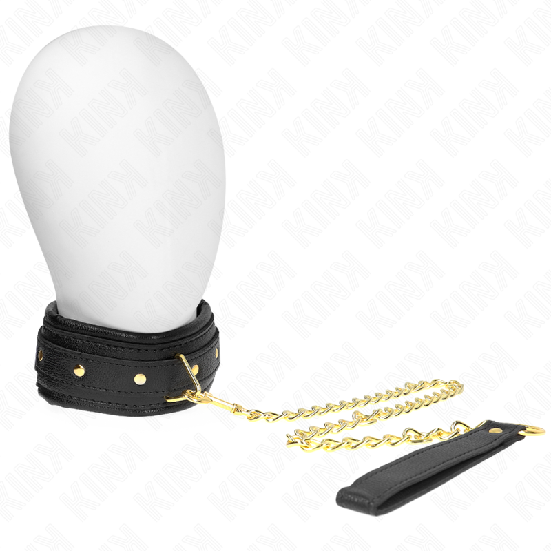 Collier ajustable imitation cuir éponge avec bracelet — KINK COLLAR & GAG