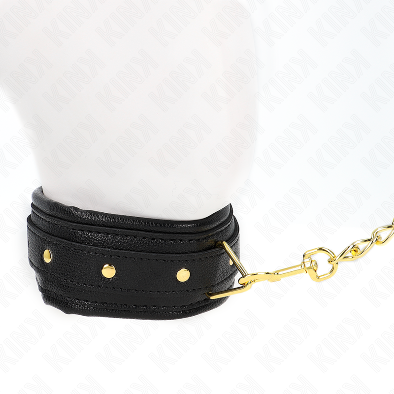 Collier ajustable imitation cuir éponge avec bracelet — KINK COLLAR & GAG