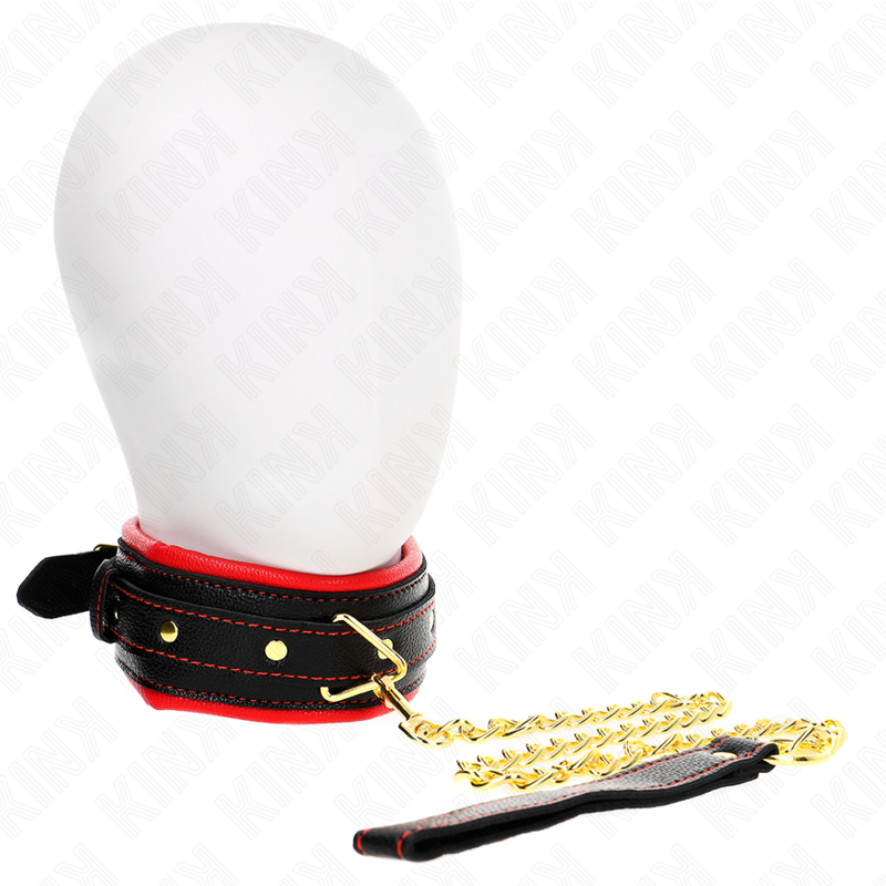 Collier réglable imitation cuir avec bracelet assorti — KINK COLLAR & GAG