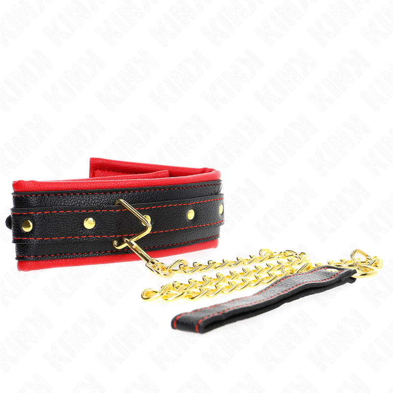 Collier réglable imitation cuir avec bracelet assorti — KINK COLLAR & GAG