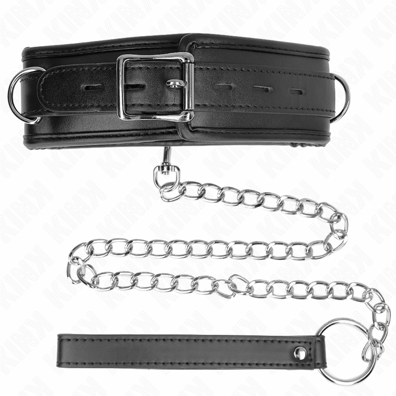 Ensemble collier et bracelet réglables en imitation cuir — KINK COLLAR & GAG