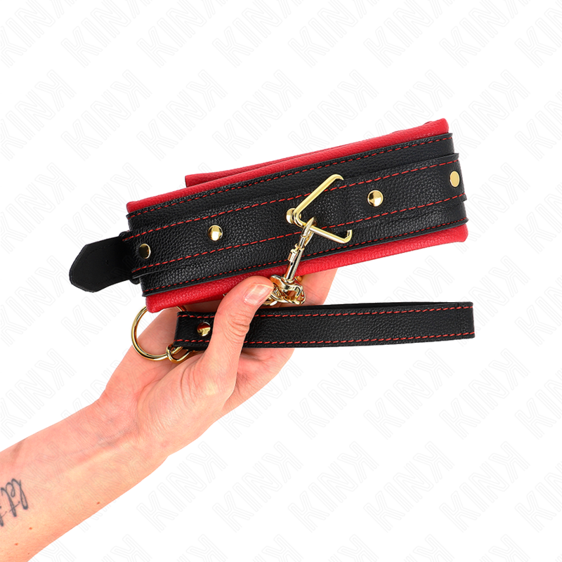 Collier avec laisse ajustable en tissu — KINK COLLAR & GAG
