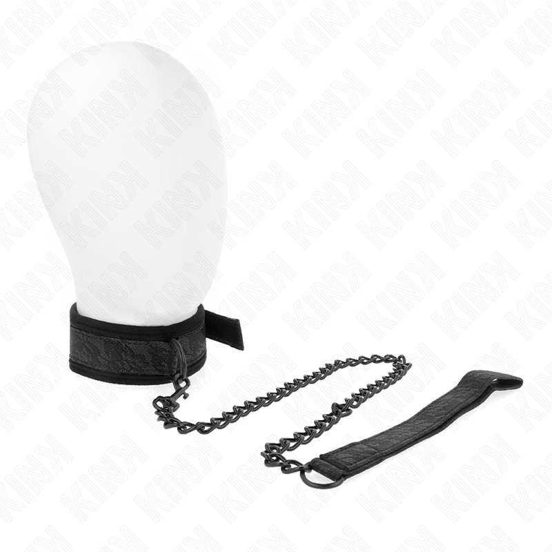 Collier de soumission ajustable avec laisse 77 cm — KINK COLLAR & GAG