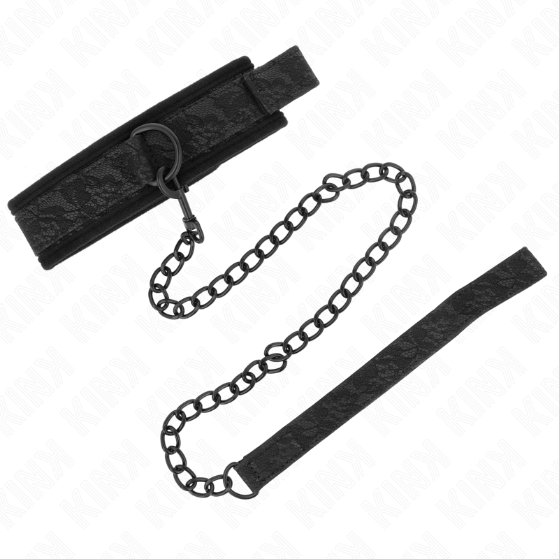 Collier de soumission ajustable avec laisse 77 cm — KINK COLLAR & GAG