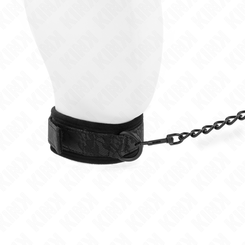 Collier de soumission ajustable avec laisse 77 cm — KINK COLLAR & GAG