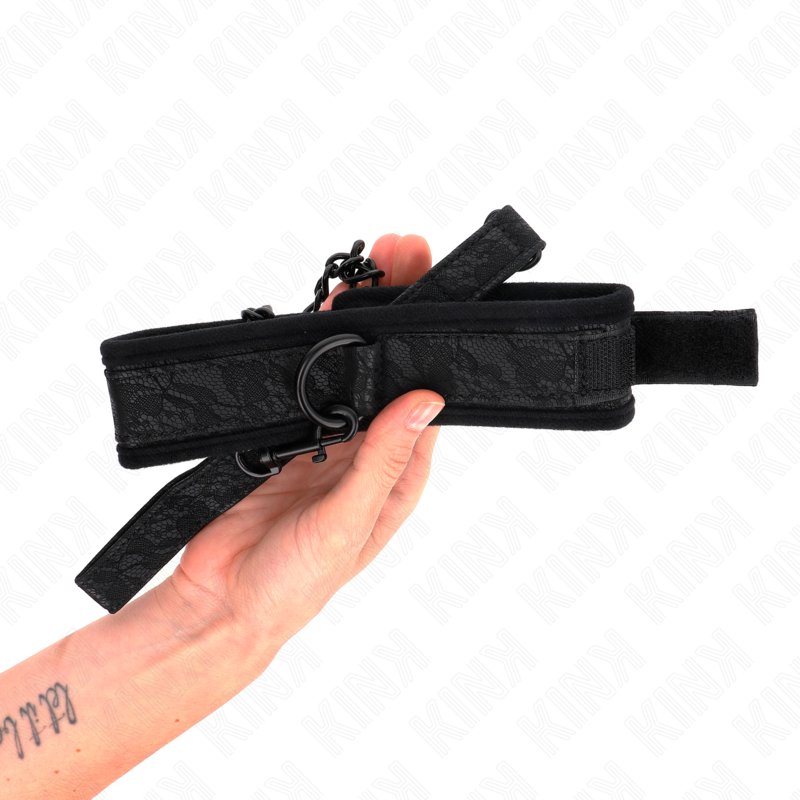 Collier de soumission ajustable avec laisse 77 cm — KINK COLLAR & GAG