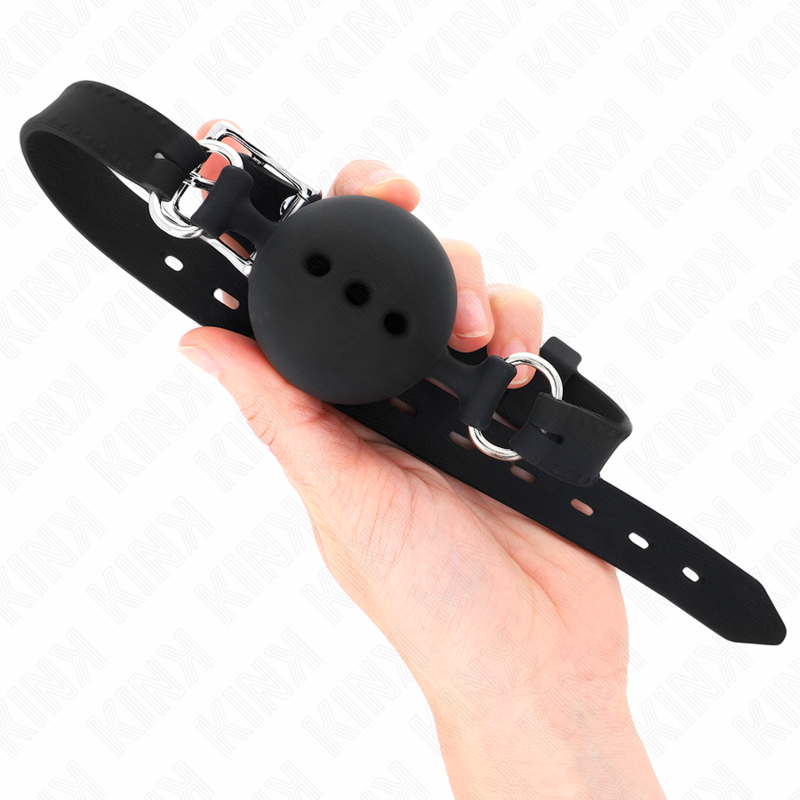 Bastão de silêncio em silicone ajustável com bola — KINK COLLAR & GAG
