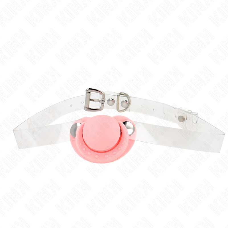 Gag sucette rose ajustable — KINK COLLAR & GAG