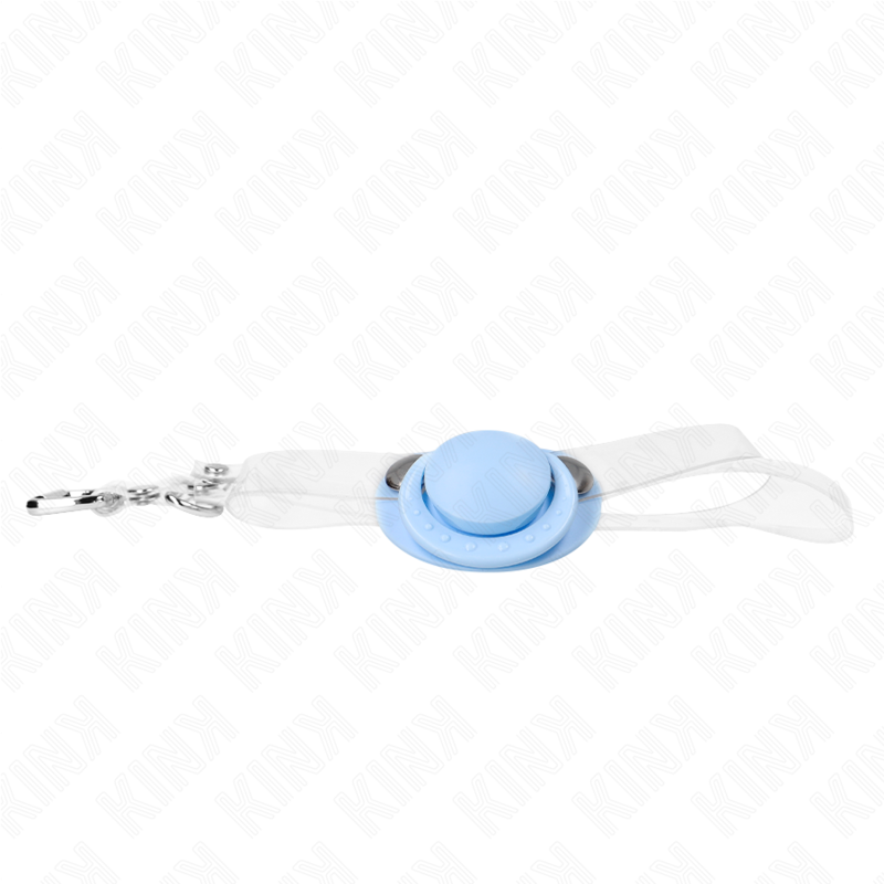 Gag sucette réglable en silicone bleu clair — KINK COLLAR & GAG