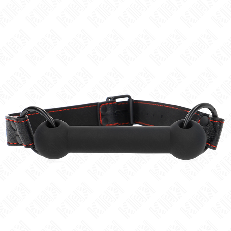 Gag boule en silicone avec sangle cuir ajustable — KINK COLLAR & GAG