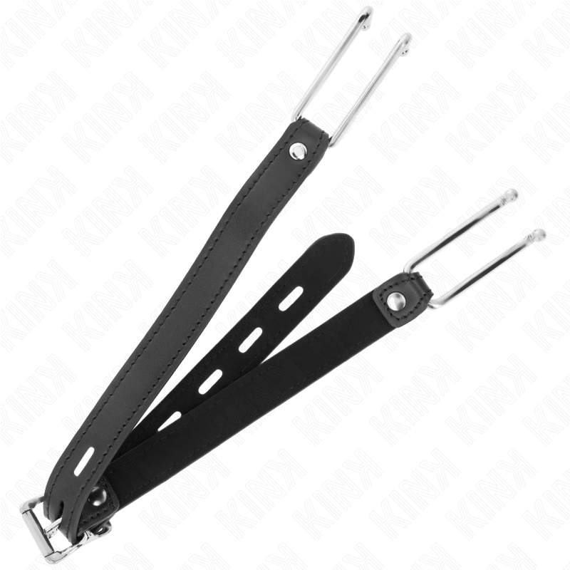 Bastão de gancho metálico com alça de couro ajustável — KINK COLLAR & GAG
