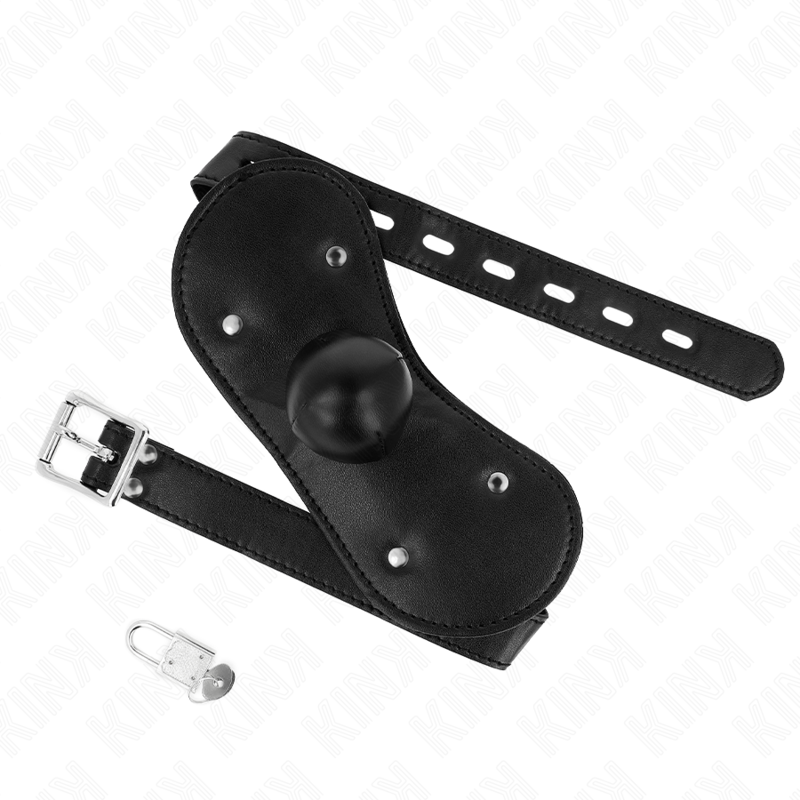 Masque boucles ball gag avec serrure réglable — KINK COLLAR & GAG