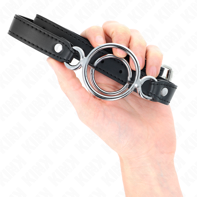 Gag à plusieurs anneaux réglable — KINK COLLAR & GAG