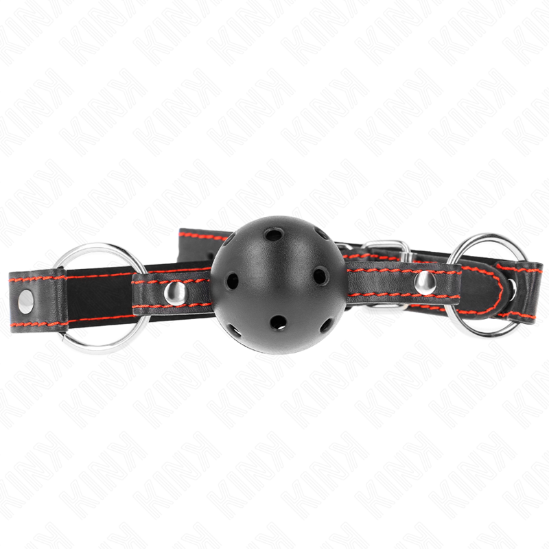 Gag à boule creuse dure noire — KINK COLLAR & GAG