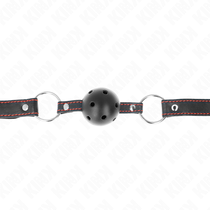 Gag à boule creuse dure noire — KINK COLLAR & GAG