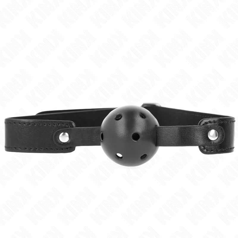 Gag boule respirant noir 4,5 cm avec sac — KINK COLLAR & GAG
