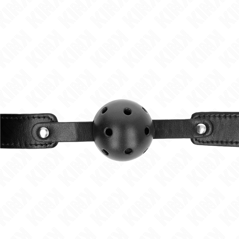 Gag boule respirant noir 4,5 cm avec sac — KINK COLLAR & GAG