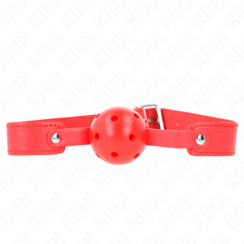 Gag boule respirant rouge 4,5 cm — KINK COLLAR & GAG