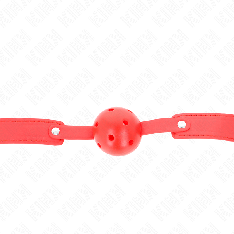 Gag bola respirável vermelho 4,5 cm — KINK COLLAR & GAG