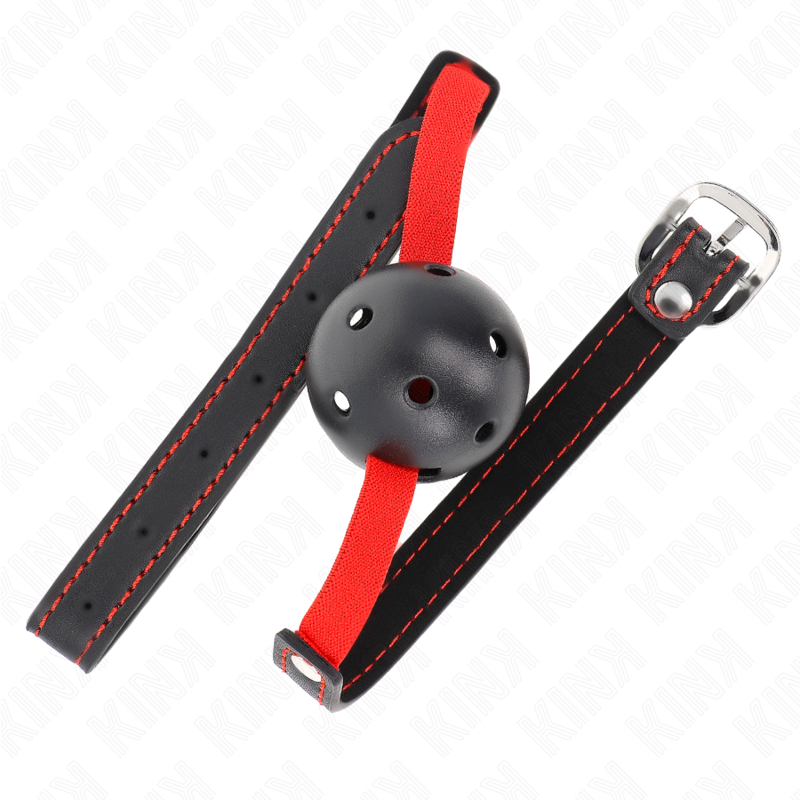 Bâton creux rigide avec ceinture élastique — KINK COLLAR & GAG