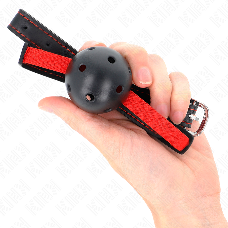 Bâton creux rigide avec ceinture élastique — KINK COLLAR & GAG
