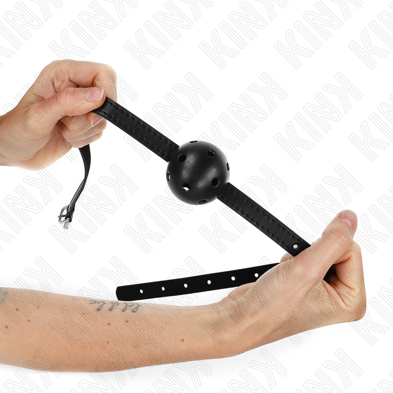 Balle respirante simplicity noire 4,5 cm — KINK COLLAR & GAG