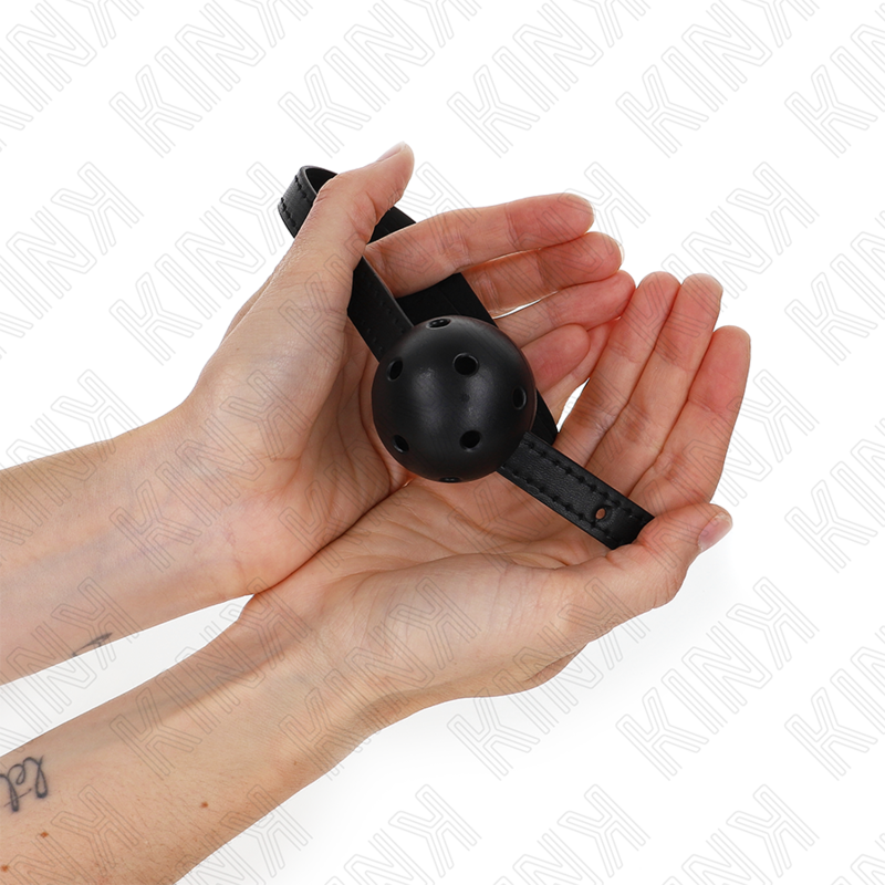 Balle respirante simplicity noire 4,5 cm — KINK COLLAR & GAG