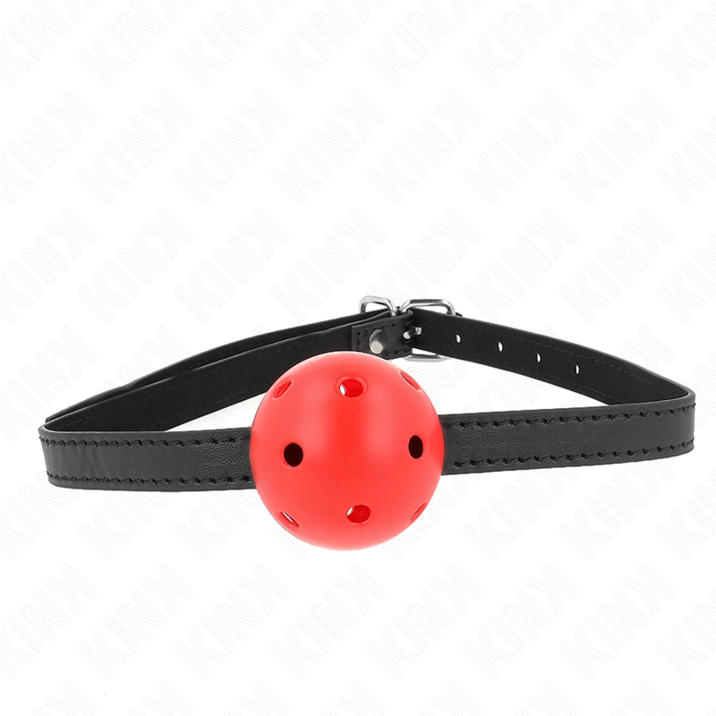 Bâillon à boule respirant rouge 4,5 cm — KINK COLLAR & GAG