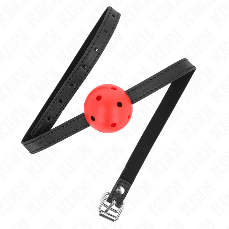 Bâillon à boule respirant rouge 4,5 cm — KINK COLLAR & GAG