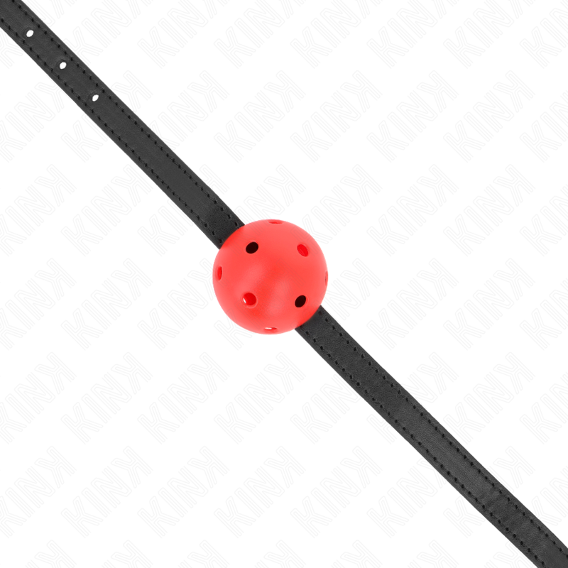 Bâillon à boule respirant rouge 4,5 cm — KINK COLLAR & GAG