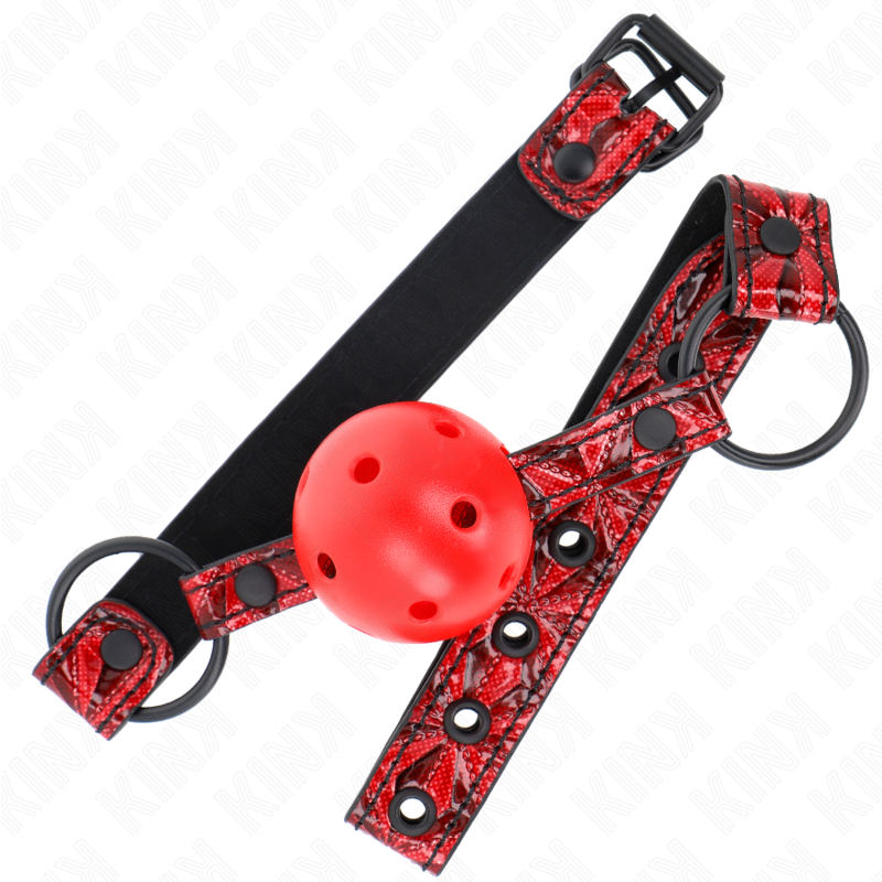 Gag boule motif diamant 4,5 cm réglable — KINK COLLAR & GAG