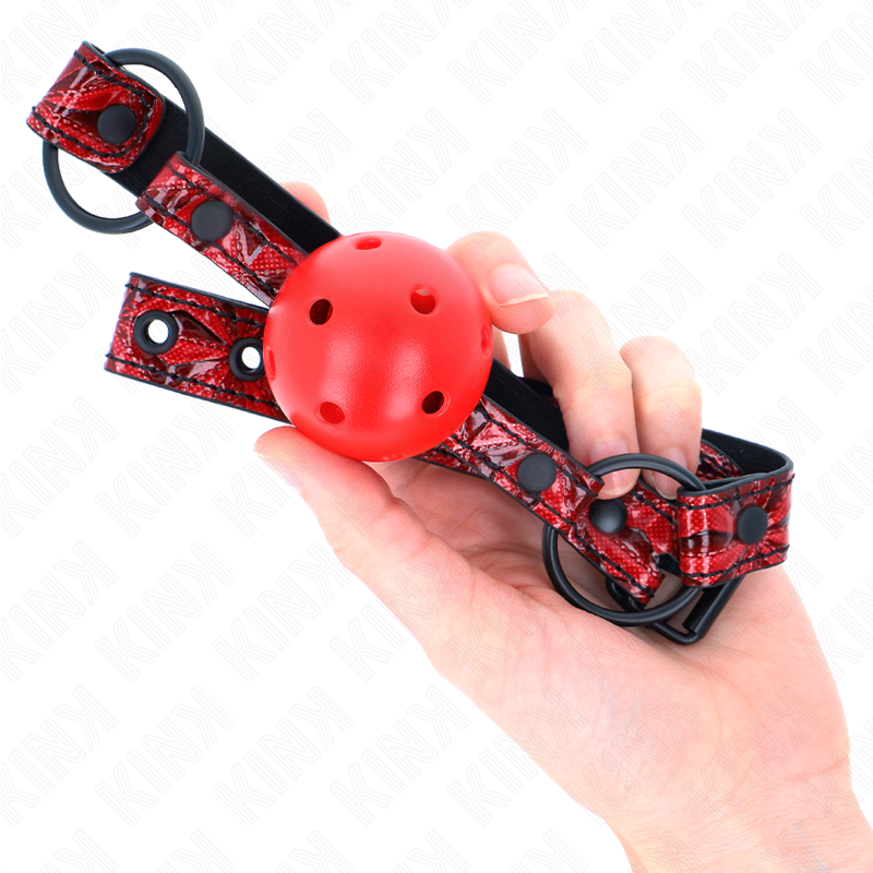 Gag boule motif diamant 4,5 cm réglable — KINK COLLAR & GAG
