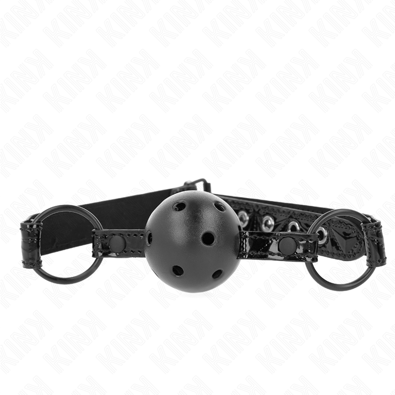 Gag boule motif diamant 4,5 cm avec sangle réglable — KINK COLLAR & GAG