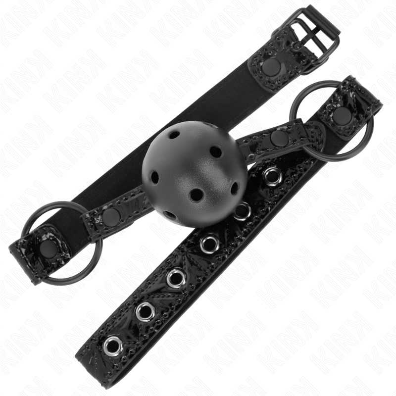 Gag boule motif diamant 4,5 cm avec sangle réglable — KINK COLLAR & GAG