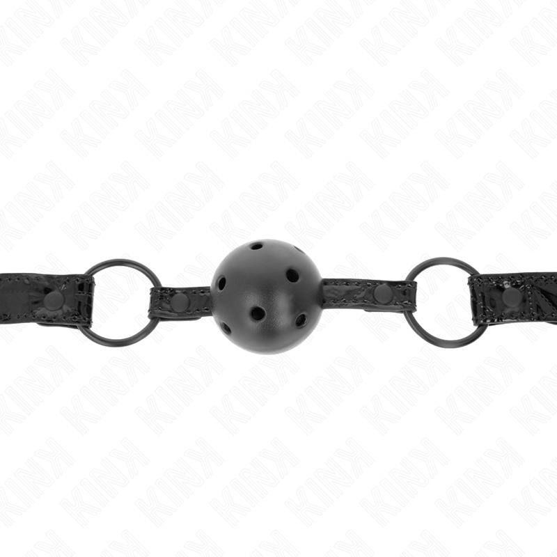 Gag boule motif diamant 4,5 cm avec sangle réglable — KINK COLLAR & GAG