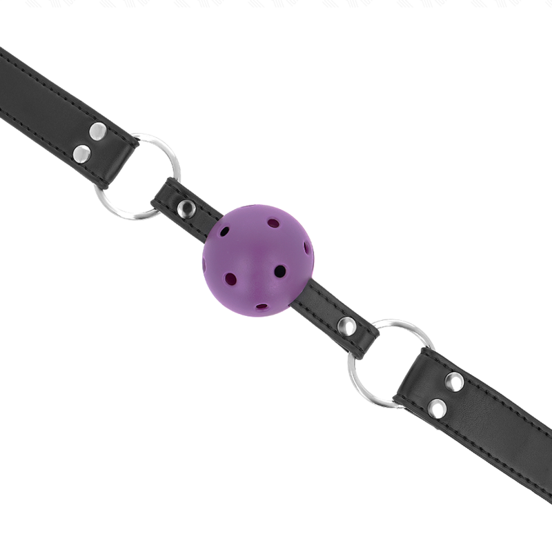 Balle respirante ajustable violette — KINK COLLAR & GAG