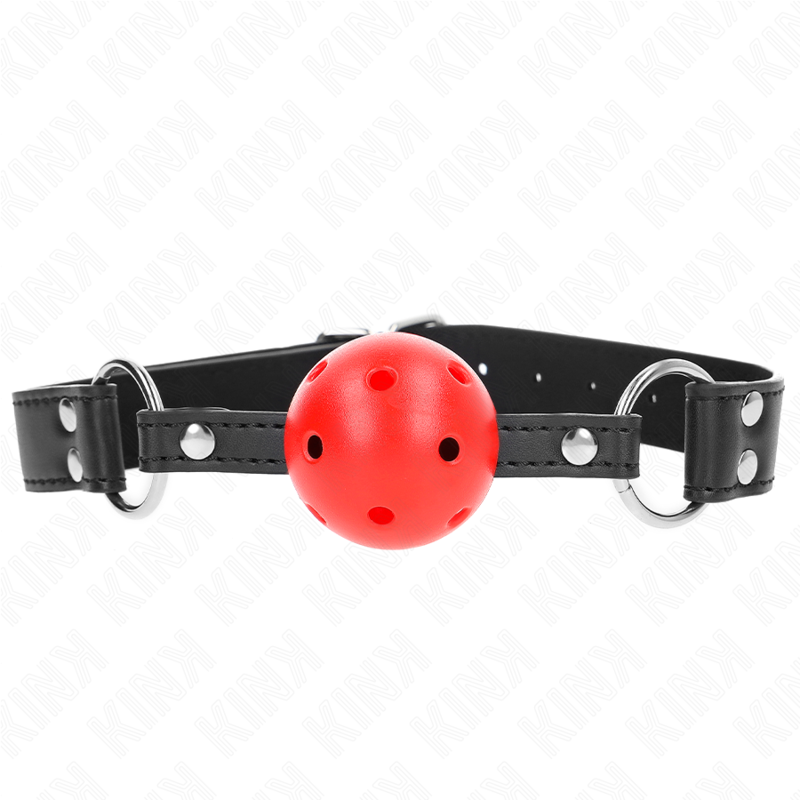 Bâton respirant à double rivet en cuir ajustable — KINK COLLAR & GAG