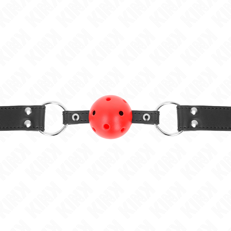 Bâton respirant à double rivet en cuir ajustable — KINK COLLAR & GAG