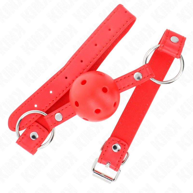 Gag respirável ajustável de duplo rebite — KINK COLLAR & GAG