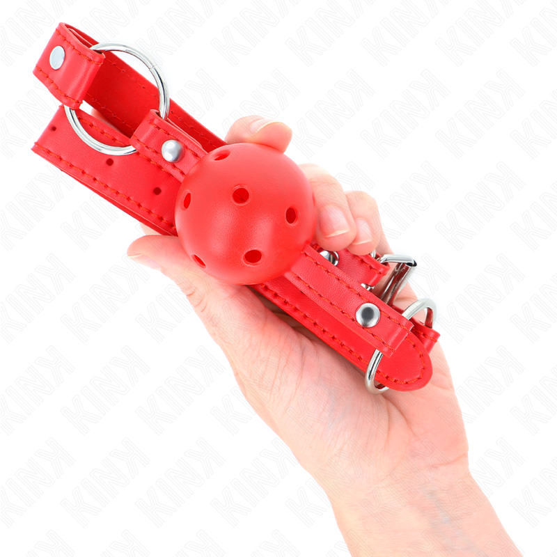 Gag respirável ajustável de duplo rebite — KINK COLLAR & GAG