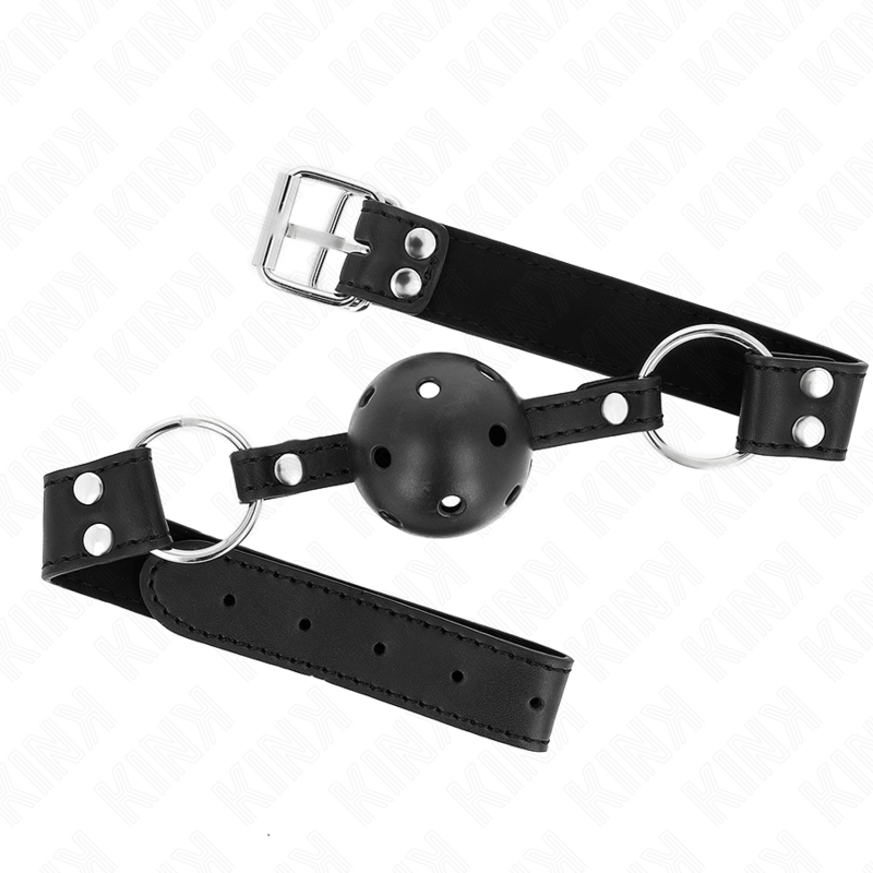 Bâton respirant réglable avec double rivet — KINK COLLAR & GAG