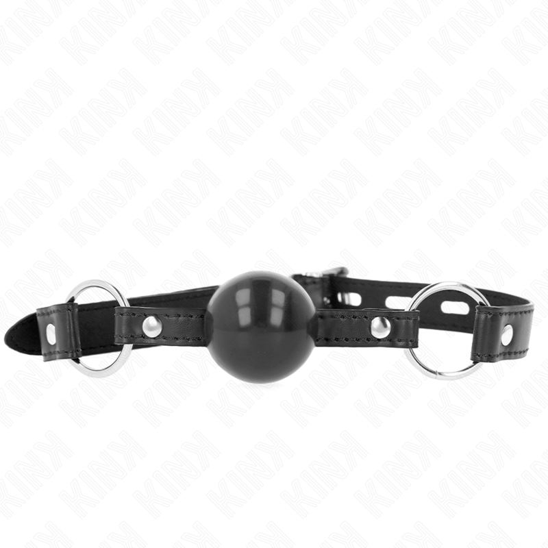 Bâillon boule en TPE noir 4 cm — KINK COLLAR & GAG