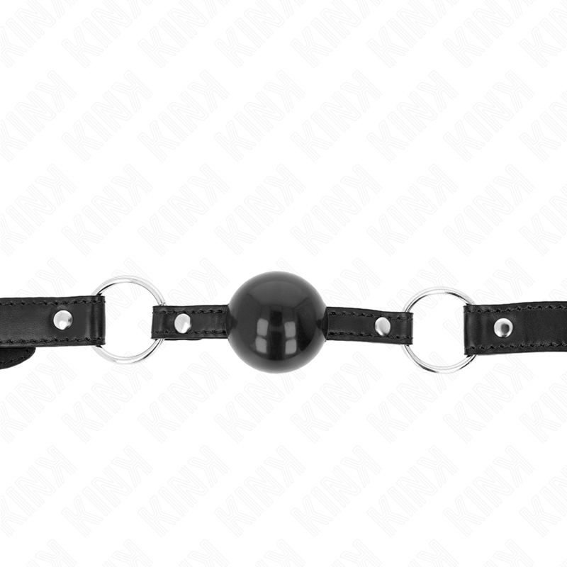Bâillon boule en TPE noir 4 cm — KINK COLLAR & GAG
