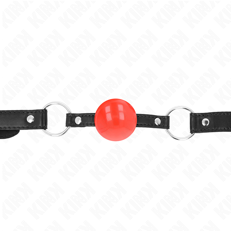 Bâillon boule en TPE rouge 4 cm avec sac de rangement — KINK COLLAR & GAG