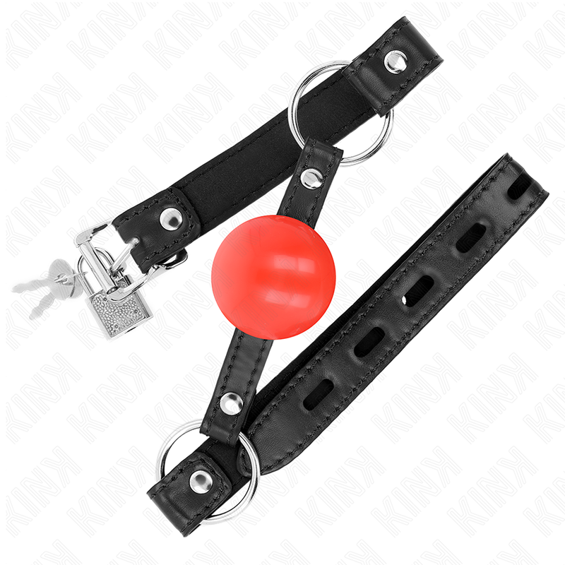 Bâillon boule en TPE rouge 4 cm avec sac de rangement — KINK COLLAR & GAG