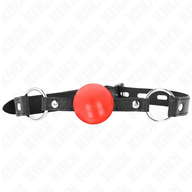 Bâillon boule en TPE rouge 4 cm avec sac de rangement — KINK COLLAR & GAG